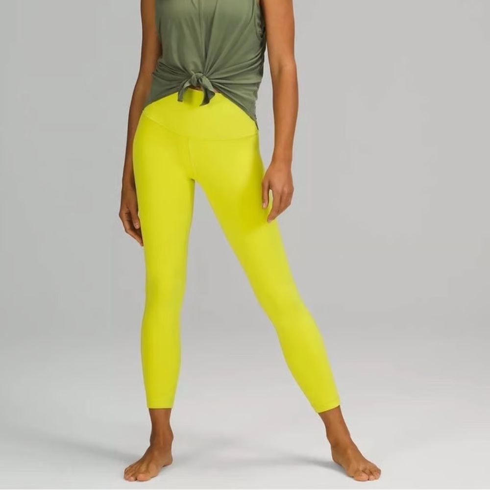 NEW Aerie Offline Real Me 7/8 Bright Yellow Women's Leggings Sz-L